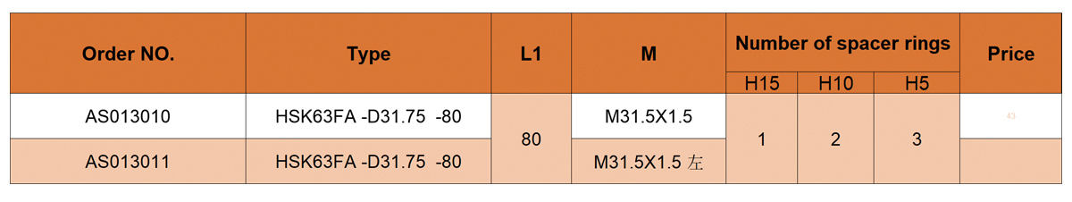 Made in china  Saacke Special Grinding Wheel Shank for Grinding Machine-HSK63FA