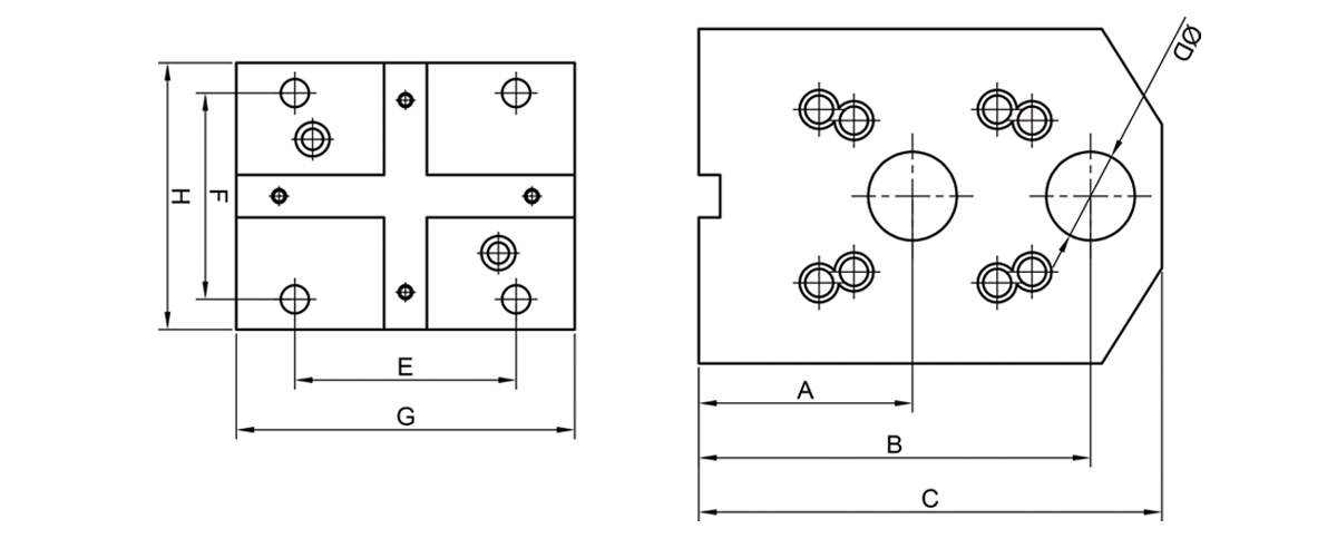 BMT -Serie Gerade Doppel -Loch -Fixier -Werkzeughalter BMT -Serie Gerade Doppel -Loch -Fixier -Werkzeughalter