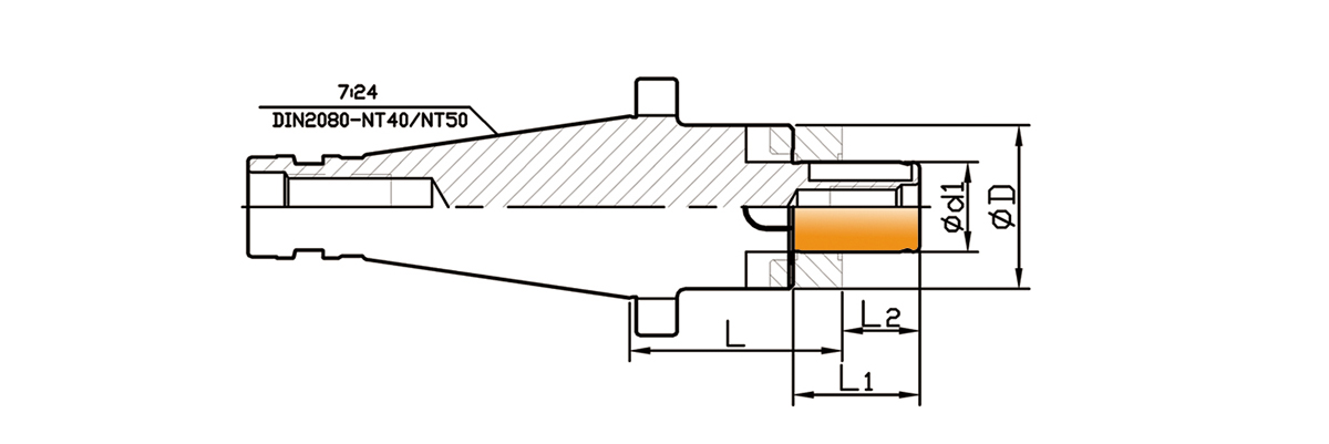 NT CMA Комбинация для торцевого фрезы (DIN2080)
