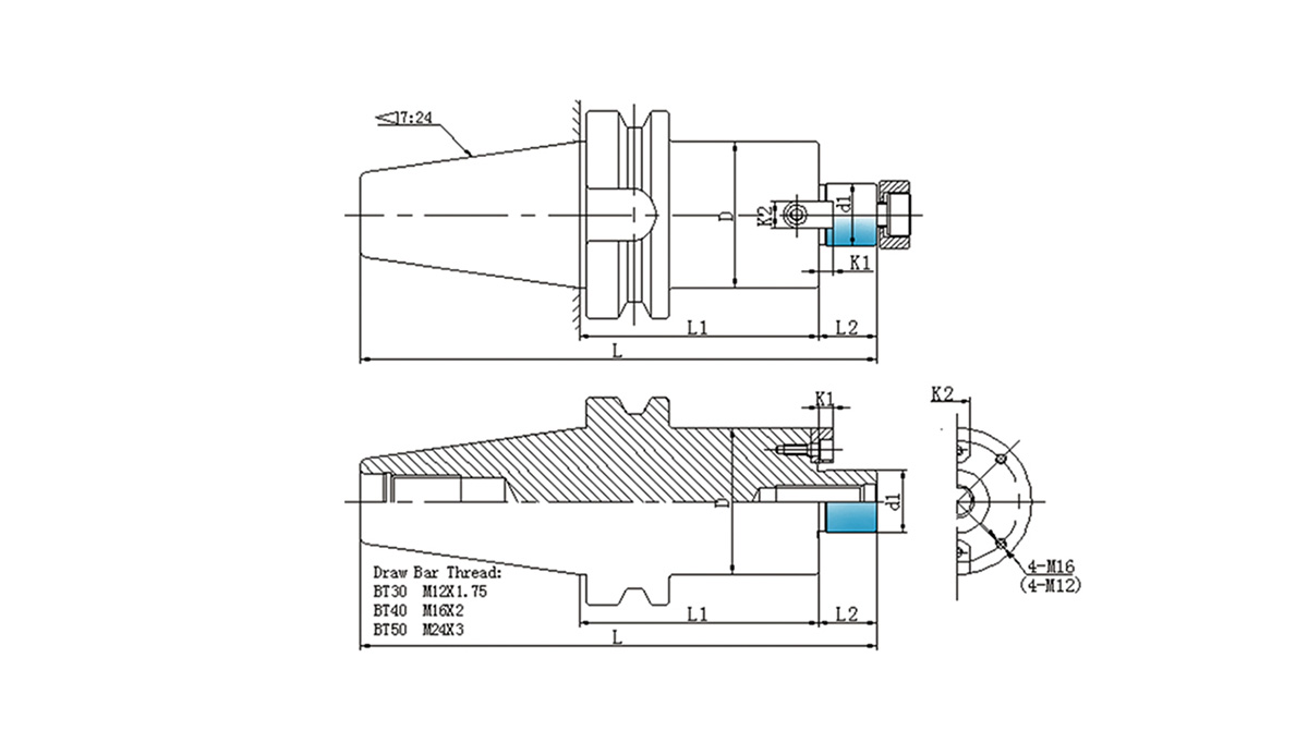 BT FMB Face Mill Holder  (JIS-B 6339)