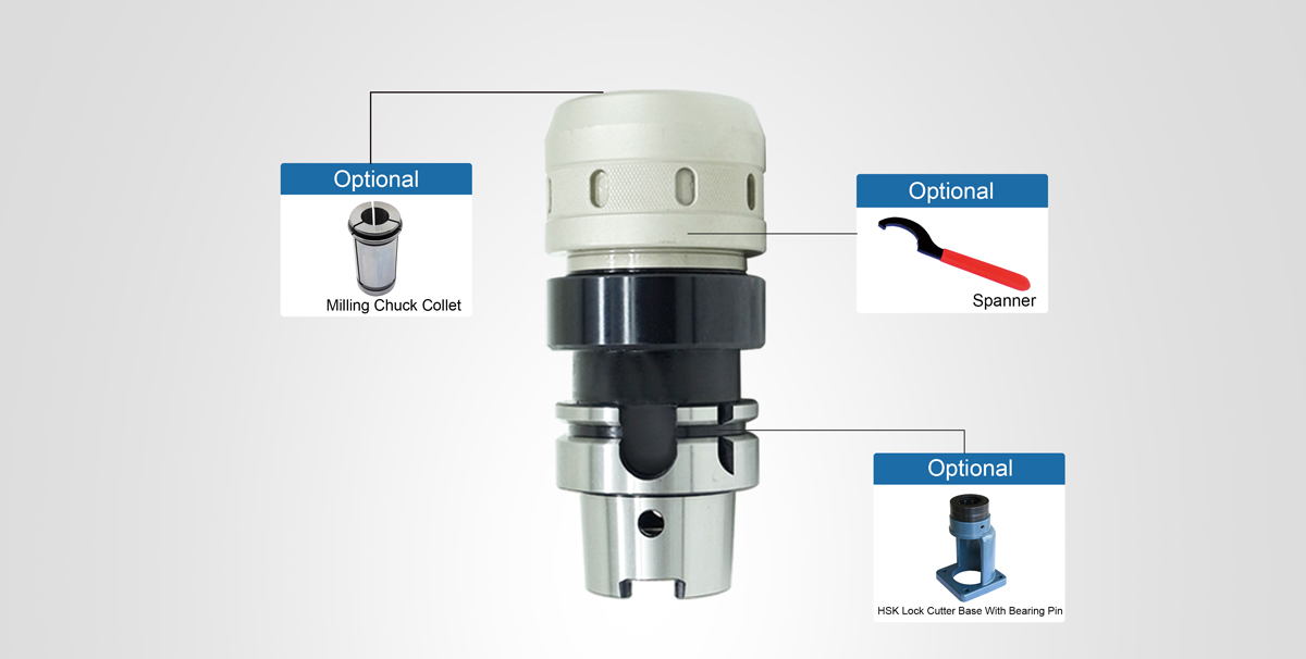 Mandrin de fraisage HSK de haute précision