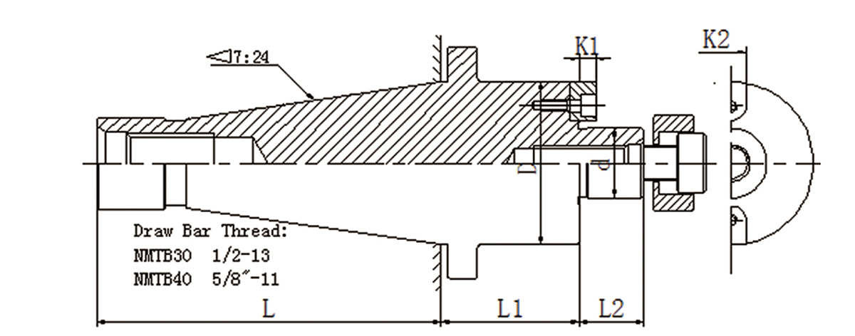 حامل مطحنة الوجه NMTB FMA حامل مطحنة الوجه NMTB FMA