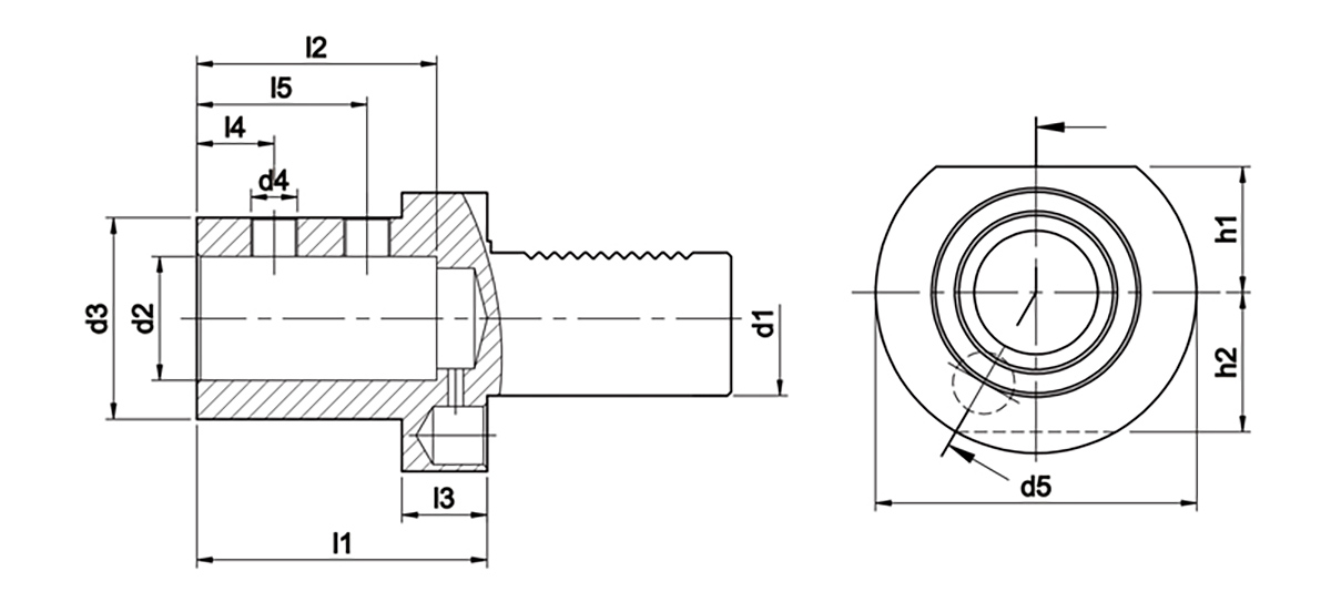 Type de porte-outil VDI de type E1