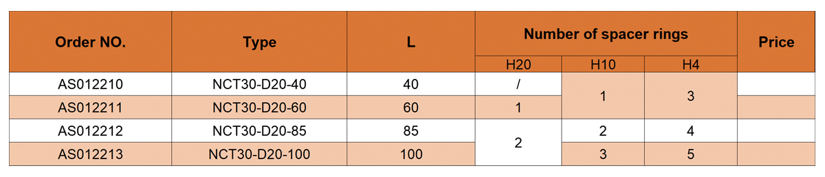 ساق عجلة الطحن الخاصة من Walter لآلة الطحن - NCT30