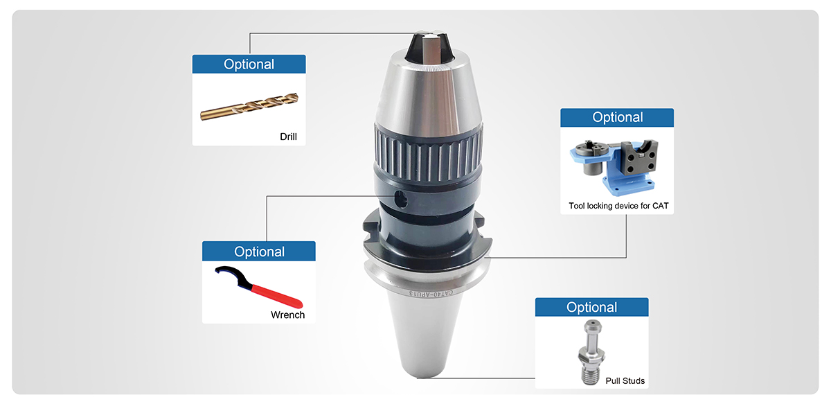 CAT APU High Precision Drill Chuck Holder (ANSI)