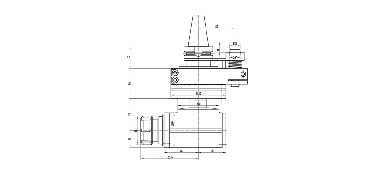 AG90-40-70A Winkelkopf