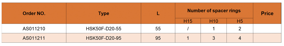 Vástago de muela especial ANCA para rectificadora - HSK40F Vástago de muela especial ANCA para rectificadora - HSK40F