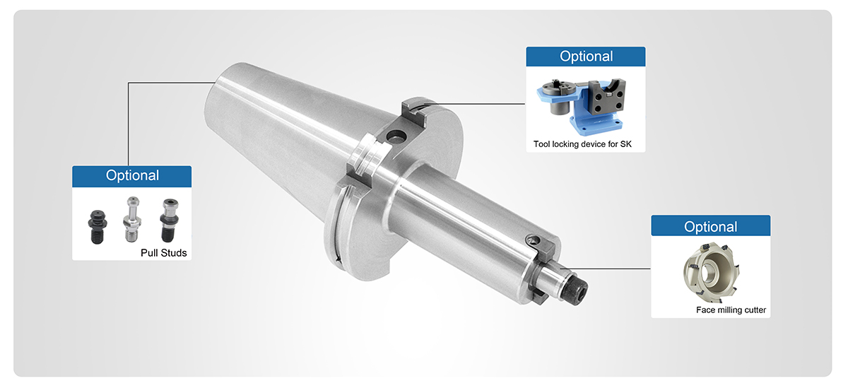 حامل مطحنة الوجه SK مع سائل التبريد (DIN69871)