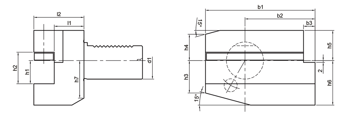 Tipo B5 VDI Tool Titular
