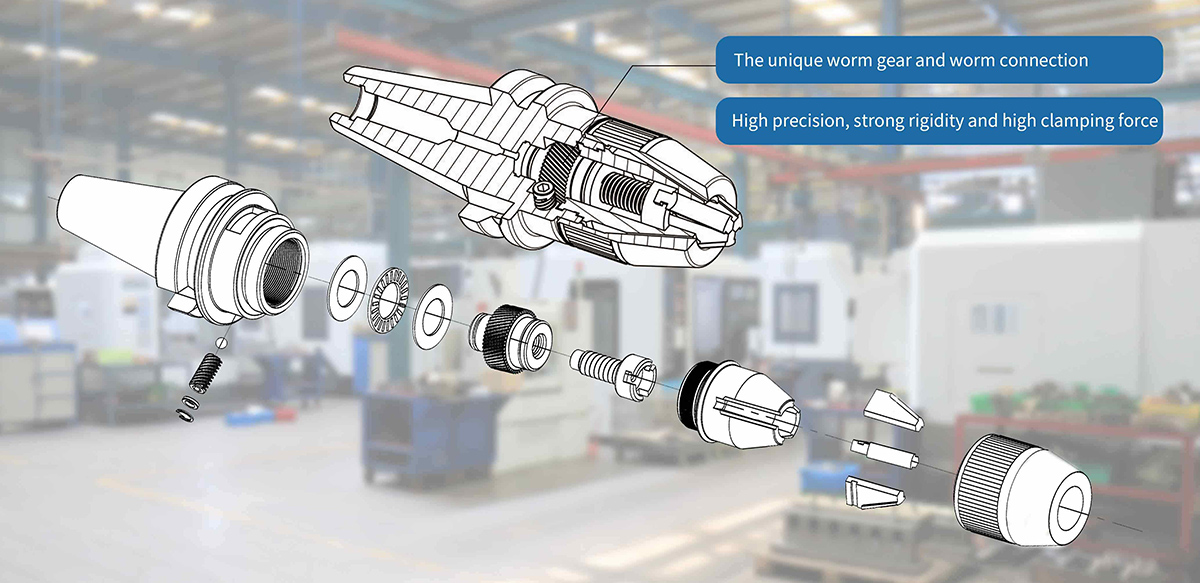Soporte de chuck de perforación de alta precisión VDI (DIN 69880)