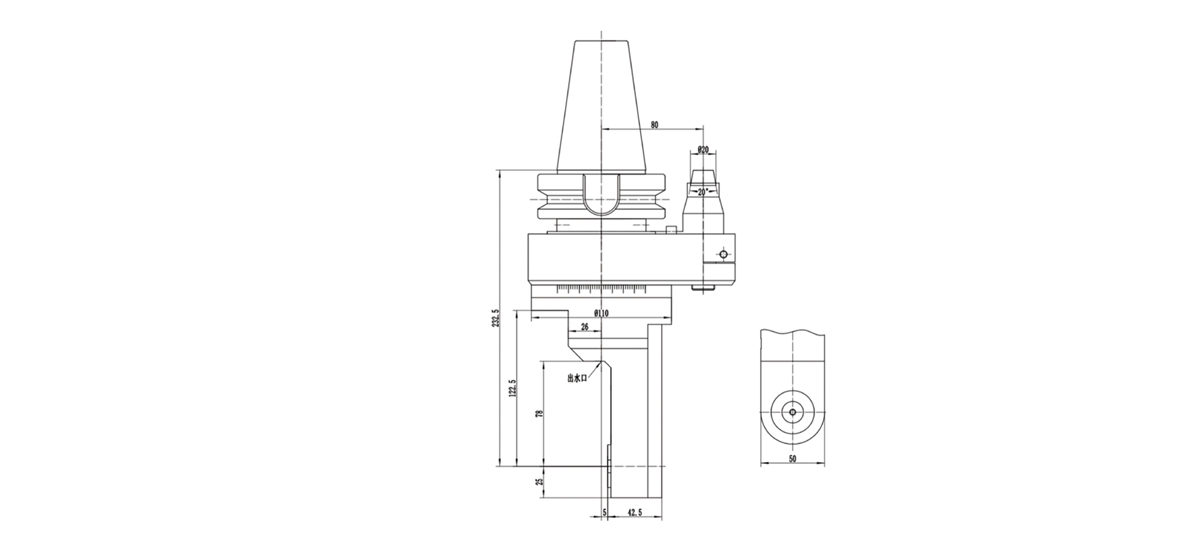 رأس زاوية AG90-10PF-80