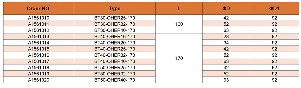BT OHER Side Lock Oil Hole Holders (JIS-B 6339)