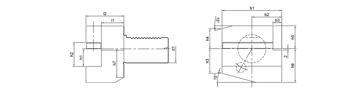 Typ B1 VDI -Werkzeughalter