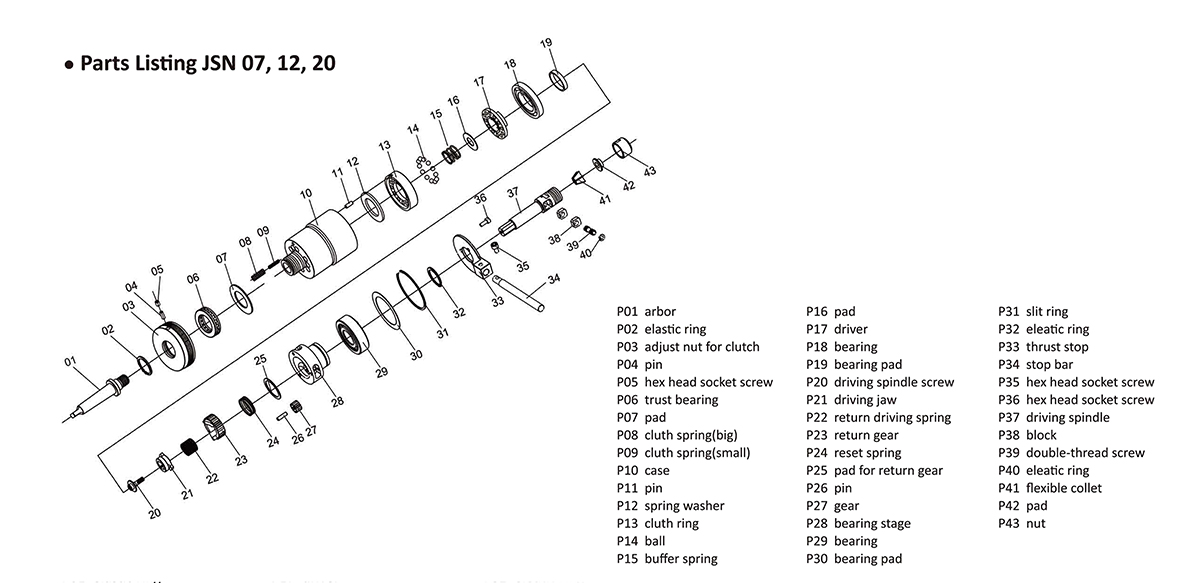 Serie JSN Reversible Tapping Chuck Serie JSN Reversible Tapping Chuck